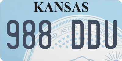KS license plate 988DDU