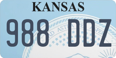 KS license plate 988DDZ