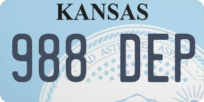 KS license plate 988DEP