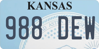 KS license plate 988DEW