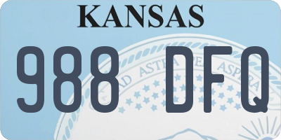 KS license plate 988DFQ