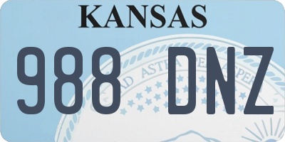 KS license plate 988DNZ