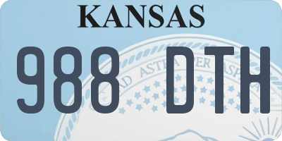 KS license plate 988DTH