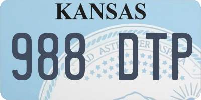 KS license plate 988DTP