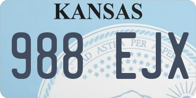 KS license plate 988EJX
