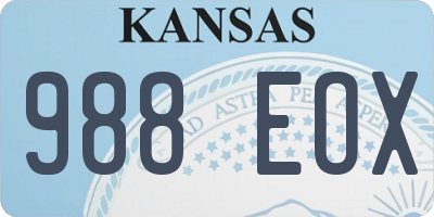 KS license plate 988EOX