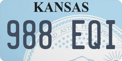 KS license plate 988EQI