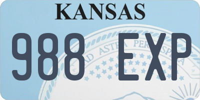 KS license plate 988EXP