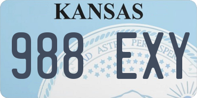 KS license plate 988EXY