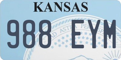 KS license plate 988EYM