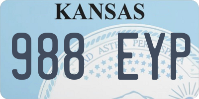 KS license plate 988EYP