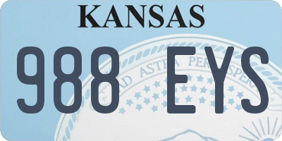 KS license plate 988EYS