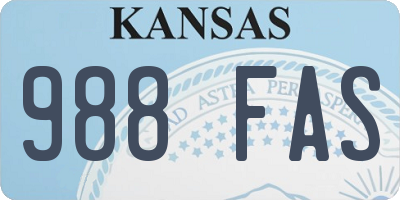 KS license plate 988FAS