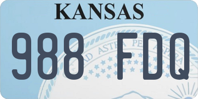 KS license plate 988FDQ