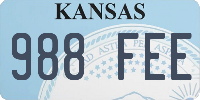KS license plate 988FEE