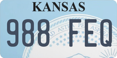 KS license plate 988FEQ