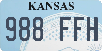 KS license plate 988FFH