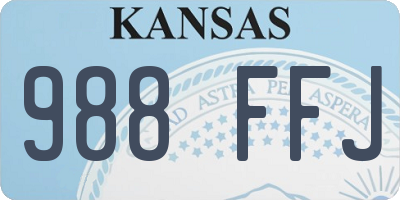 KS license plate 988FFJ
