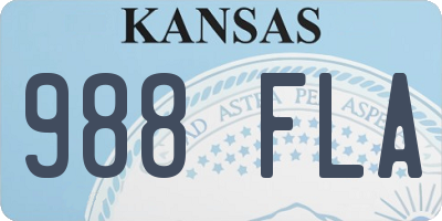 KS license plate 988FLA