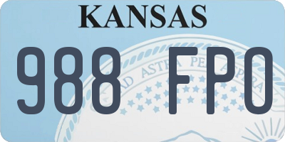 KS license plate 988FPO
