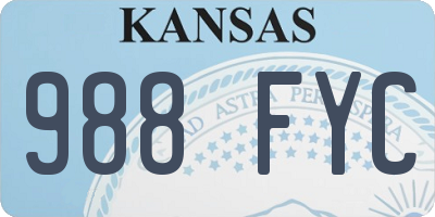 KS license plate 988FYC