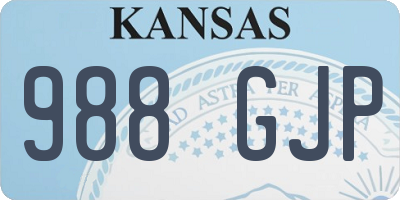 KS license plate 988GJP