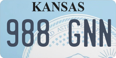 KS license plate 988GNN