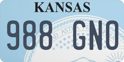 KS license plate 988GNO