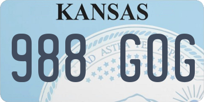 KS license plate 988GOG