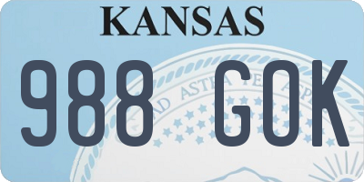KS license plate 988GOK
