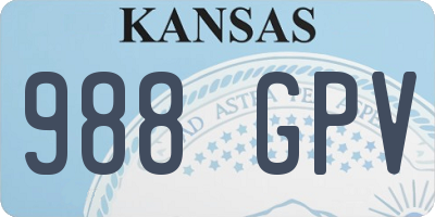 KS license plate 988GPV