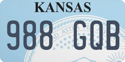 KS license plate 988GQB