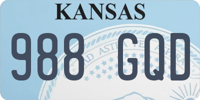 KS license plate 988GQD
