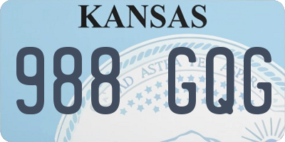 KS license plate 988GQG