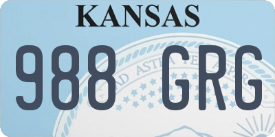 KS license plate 988GRG