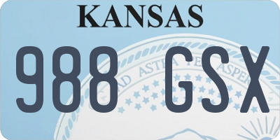 KS license plate 988GSX