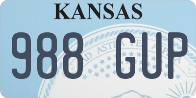 KS license plate 988GUP