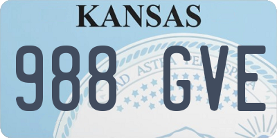 KS license plate 988GVE