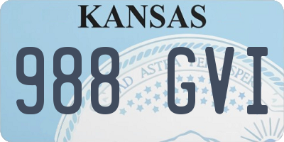 KS license plate 988GVI