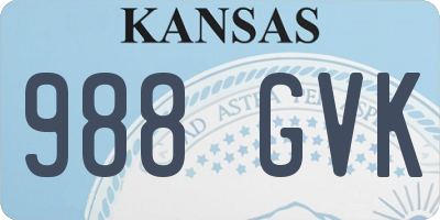 KS license plate 988GVK