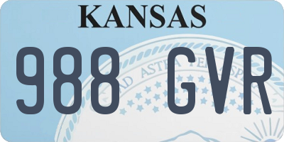 KS license plate 988GVR