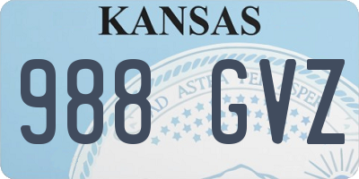 KS license plate 988GVZ