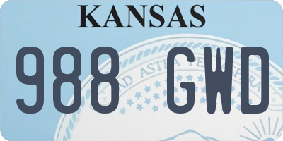 KS license plate 988GWD