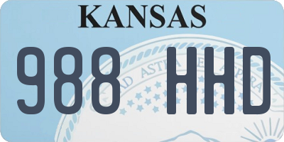 KS license plate 988HHD