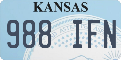 KS license plate 988IFN