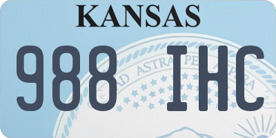 KS license plate 988IHC