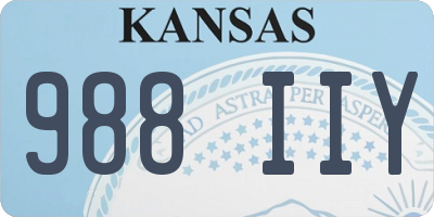 KS license plate 988IIY