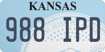 KS license plate 988IPD