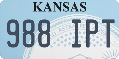 KS license plate 988IPT