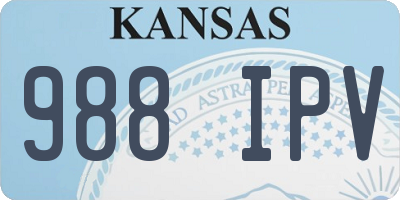 KS license plate 988IPV